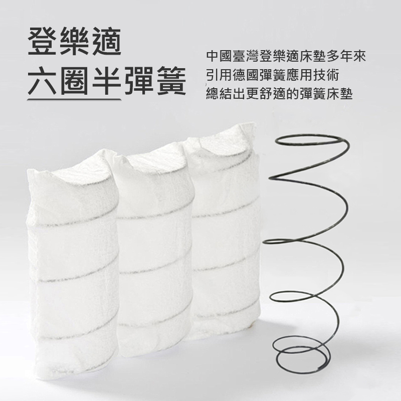 登乐适六圈半弹簧床垫
